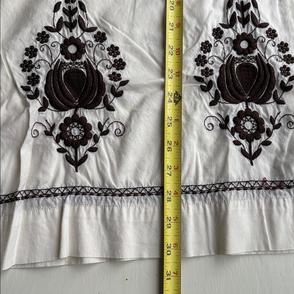 Gap Body White Embroidered 100% Boho Tunic Cotton Dress - Picture 12 of 13